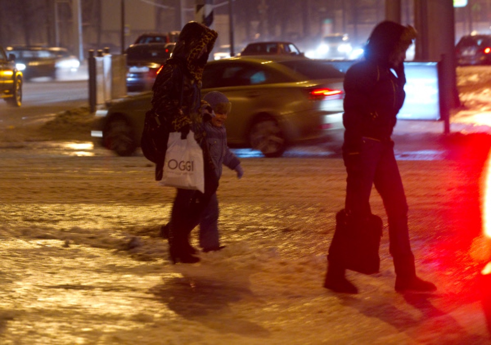 Гололед в городе. Фото РИА Новости©