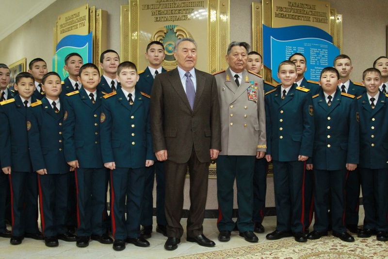 Назарбаев в Республиканской школе "Жас улан" Фото ©Даниал Окасов