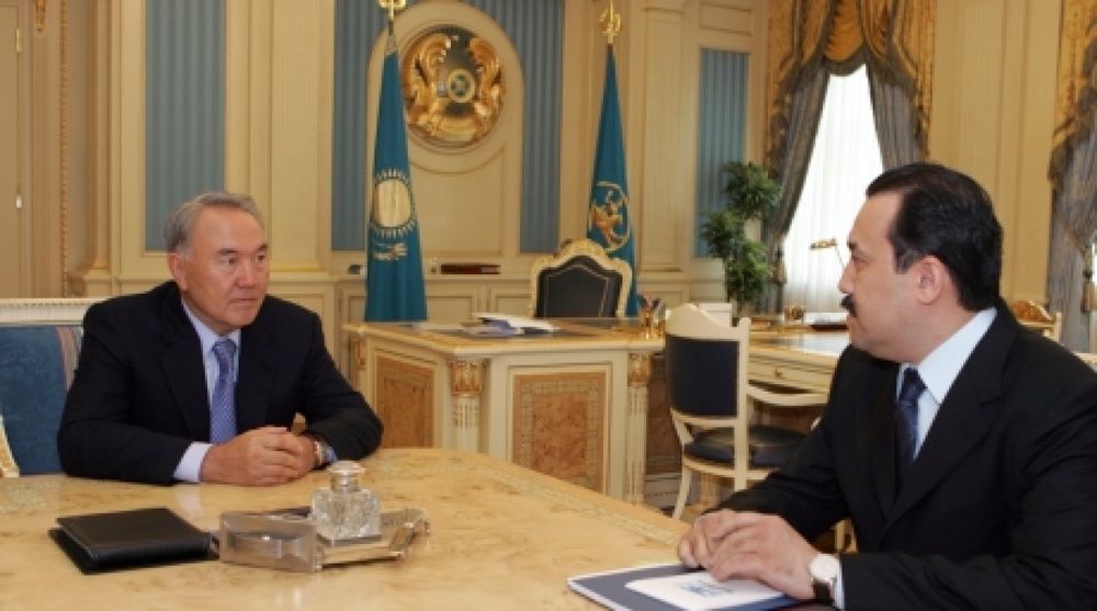 Президент Казахстана Нурсултан Назарбаев и премьер-министр РК Карим Масимов. Фото с сайта akorda.kz
