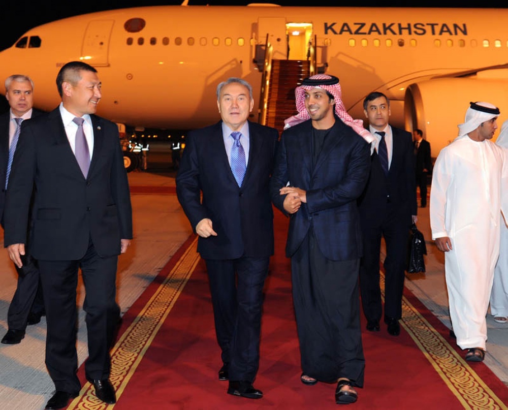 Президент Казахстана Нурсултан Назарбаев прибыл с кратким рабочим визитом в Объединенные Арабские Эмираты. Фото с сайта akorda.kz