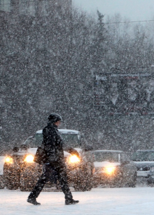 Пешеход переходит улицу. Фото РИА Новости©