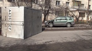 ФОТО: В центре Алматы перевернулась ГАЗель
