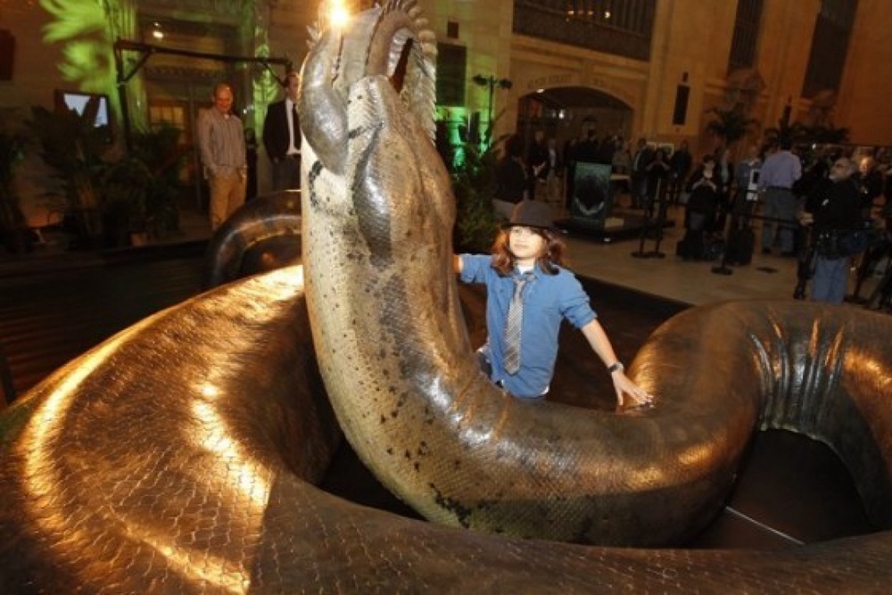 Макет змеи Titanoboa в Нью-Йорке. Фото с сайта pinoyhalo.com