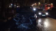 ФОТО: В центре Алматы взорвался внедорожник