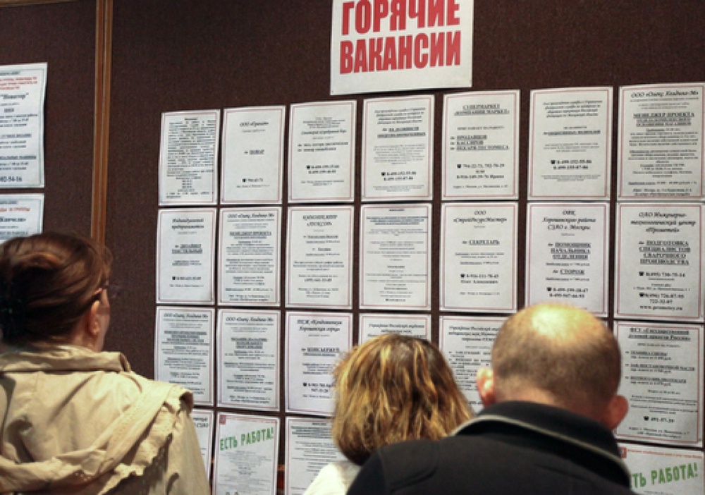 Стенд с предложениями о работе. Фото РИА Новости©
