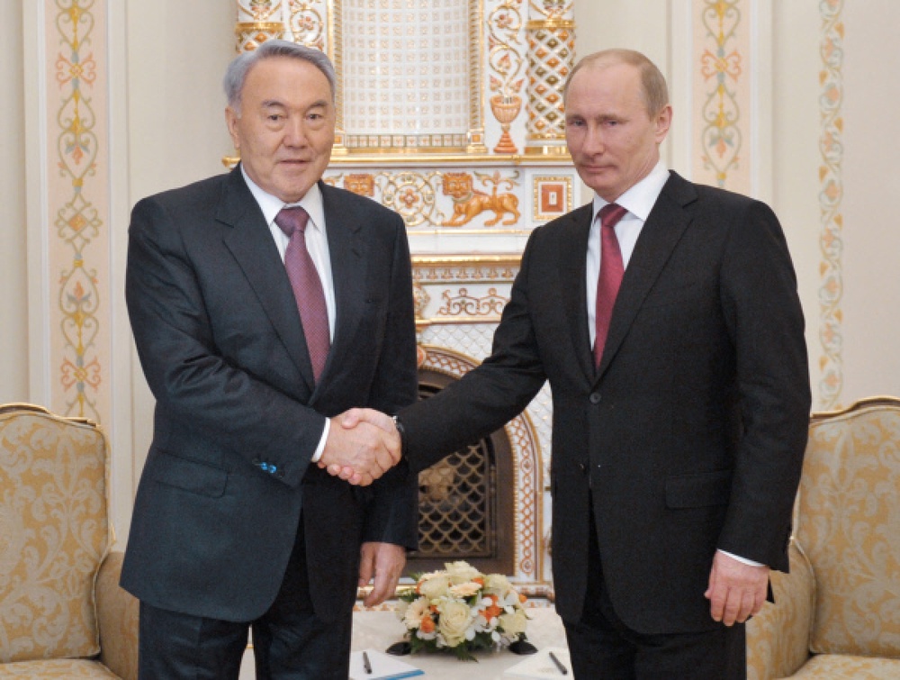 Президент Казахстана Нурсултан Назарбаев и премьер-министр России Владимир Путин. Фото ©РИА НОВОСТИ