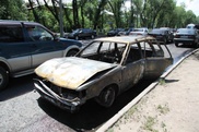 ФОТО: В Алматы сгорел автомобиль