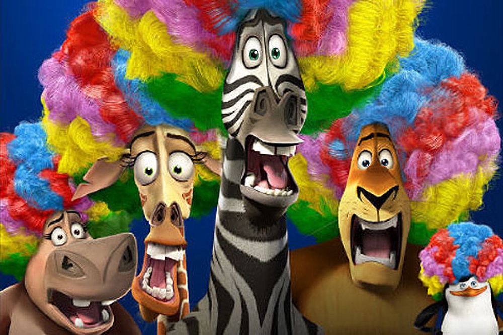 Постер анимационного фильма "Мадагаскар 3"
