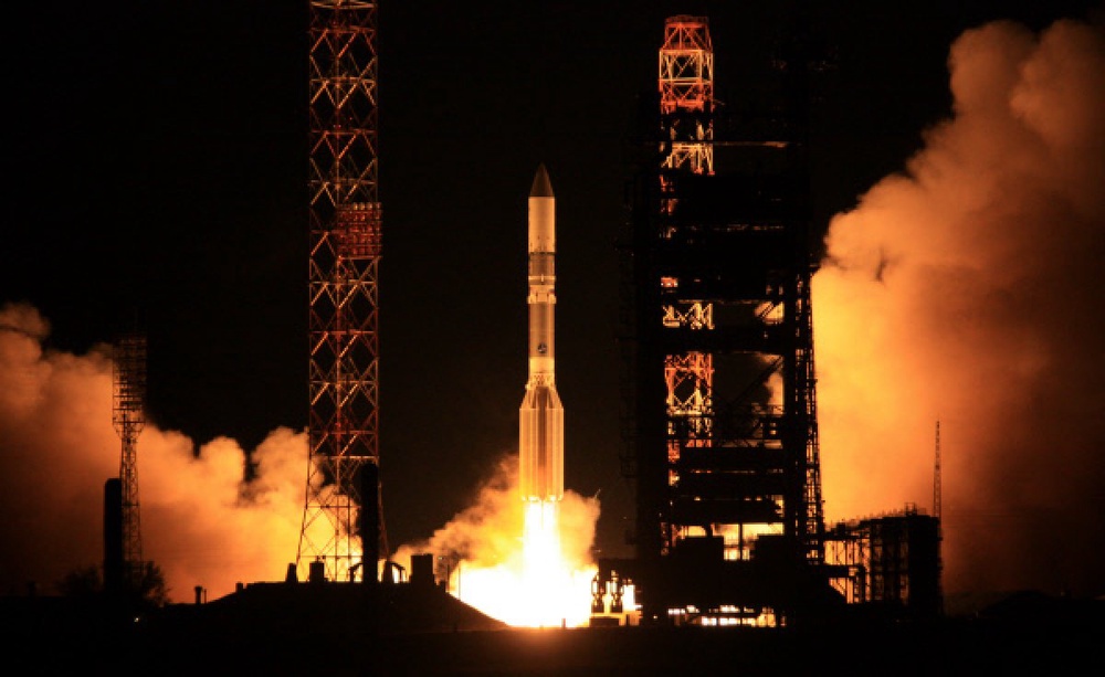 Запуск ракеты на космодроме "Байконур". Фото ©РИА Новости
