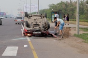 ВИДЕО: В Астане на пешеходном переходе перевернувшийся Audi убил мужчину