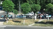 Полицейские авто в Алматы столкнулись из-за пешехода