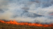 Крупный степной пожар произошел в Карагандинской области