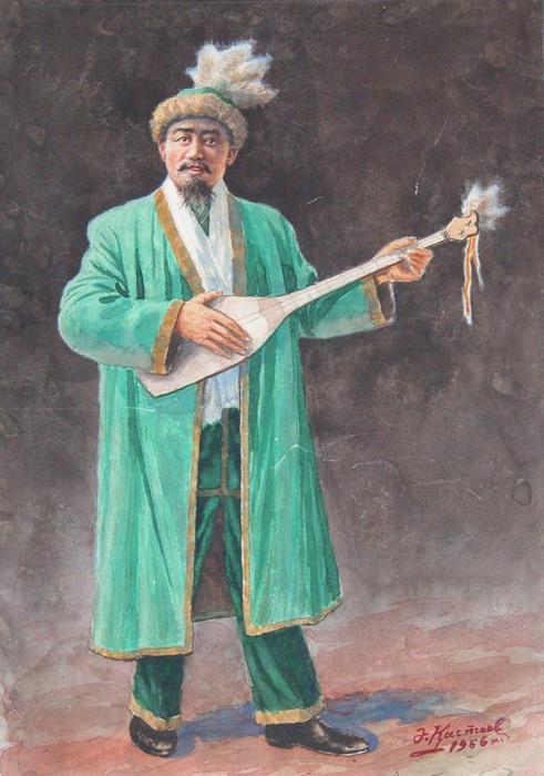 Фрагмент картины Абильхана Кастеева Биржан-сал 