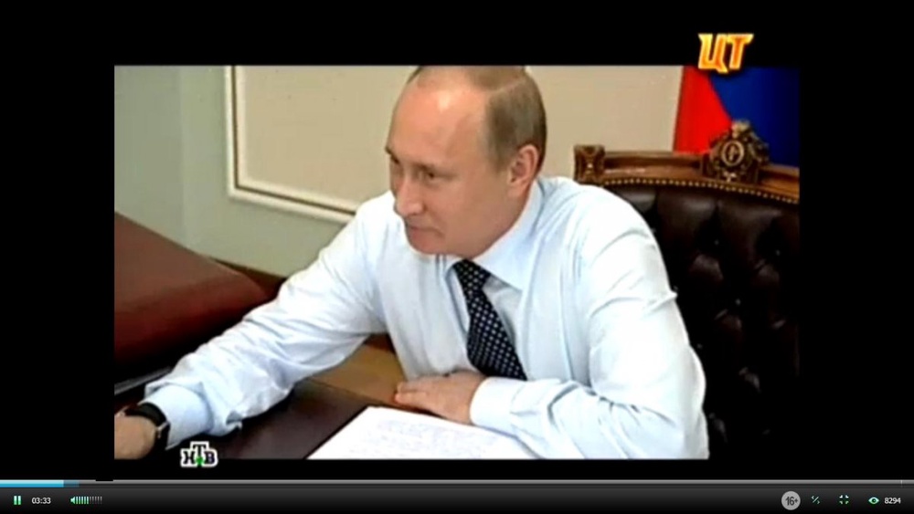Владимир Путин в программе "Центральное телевидение". Кадр телеканала НТВ