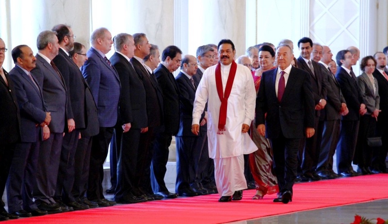 Нурсултан Назарбаев и Президент Демократической Социалистической Республики Шри-Ланка Махинда Раджапакс. Фото Даниал Окасов