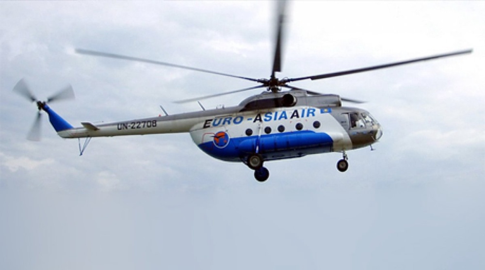 Вертолет Ми-8 АК «Евро-Азия Эйр». Фото с сайта eaa.kz