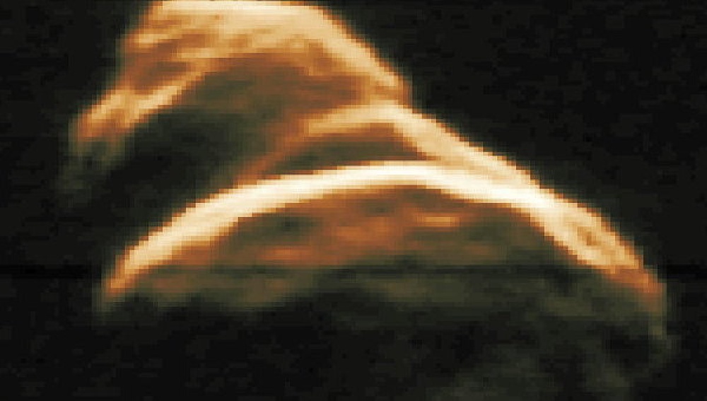 Радарный снимок астероида Таутатис (4179 Toutatis), сделанный в 1992 году. Фото NASA©