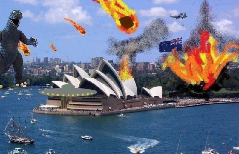 Апокалипсис в Сиднее в представлении фотошоперов. Фото с сайта dailymail.co.uk