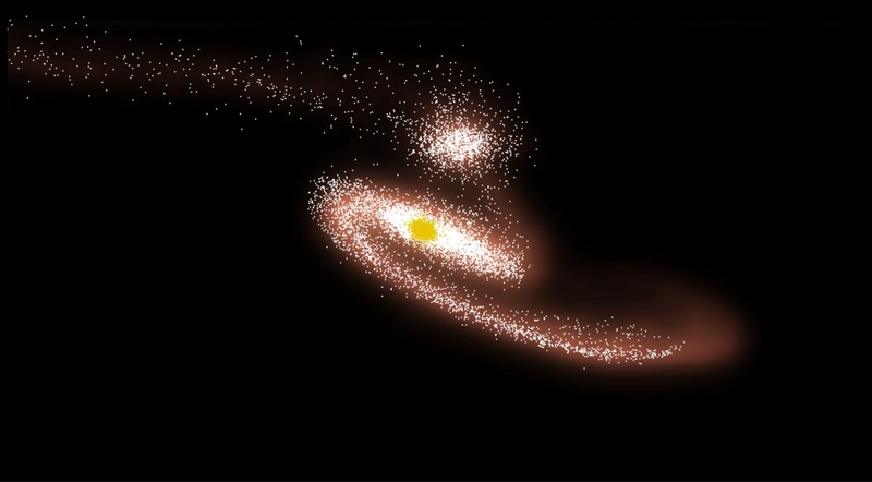 Компьютерная модель обнаруженной галактики NGC 6872. Картинка с сайта multiply.com