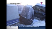 20 автомобилей столкнулись на трассе Астана - Кокшетау