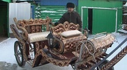 Карету с магнитолой и баром изготовил житель Петропавловска