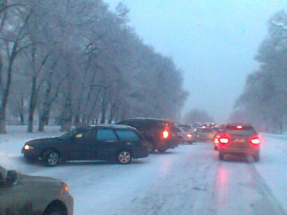 Участок дороги  Алматы - Талгар. Фото nur.kz