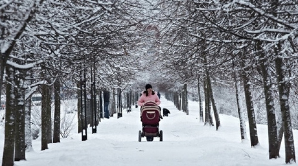  Мать на прогулке с ребенком. Фото РИА Новости©