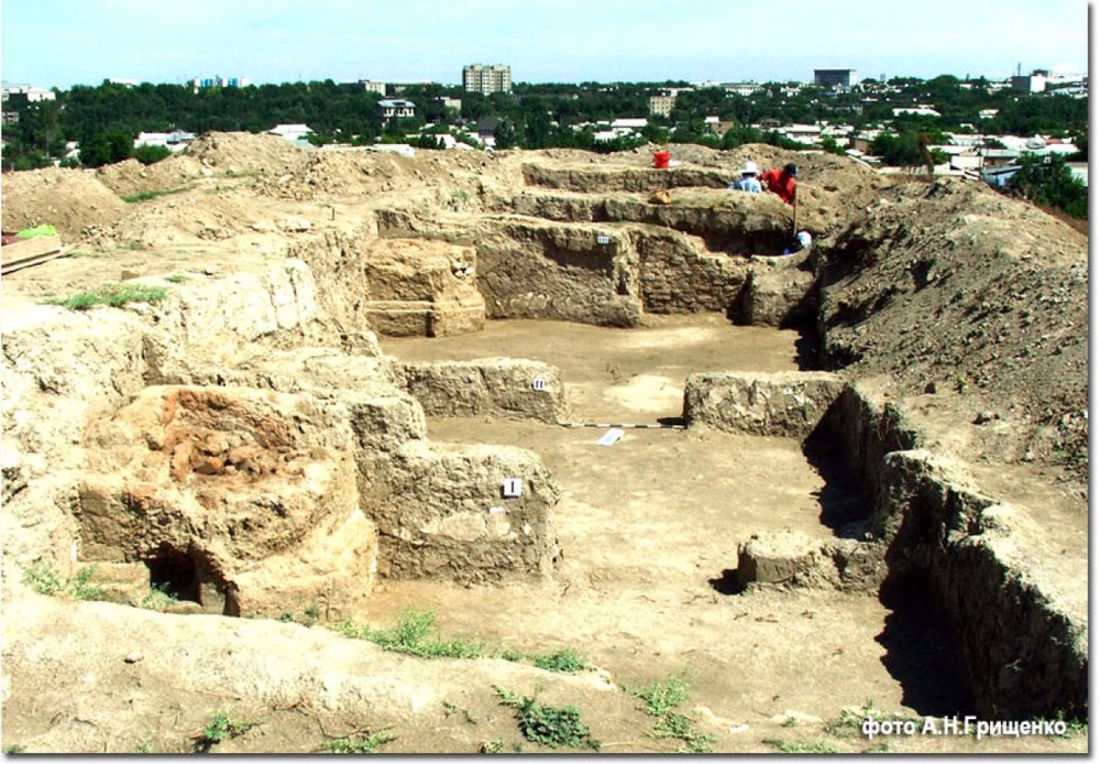 Раскопки на древнем городище в Шымкенте. Фото с сайта fergananews.com