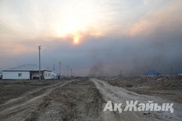 Огонь от пожара в резервате приближается к Атырау