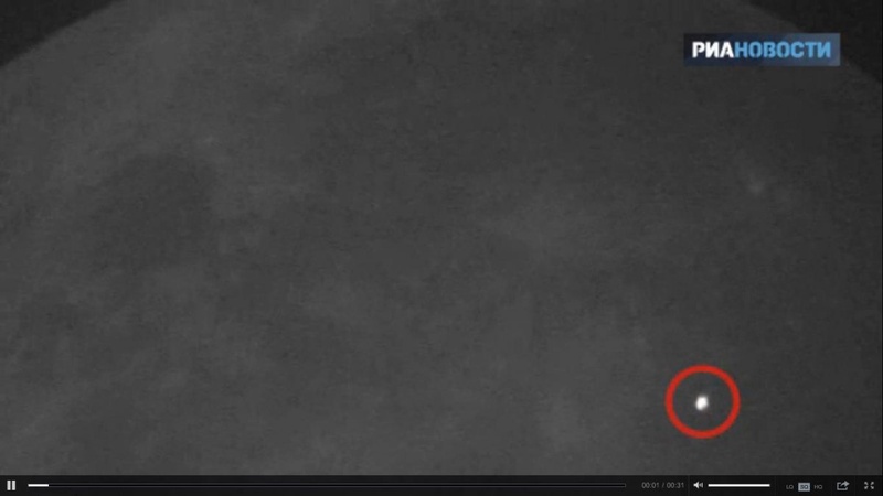 Вспышку от взрыва  на Луне было видно с Земли невооруженным глазом. Изображение NASA