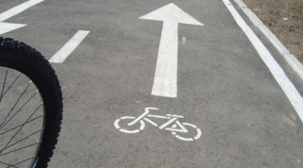 Обозначение велодорожки. Фото  сайта vesti.kz