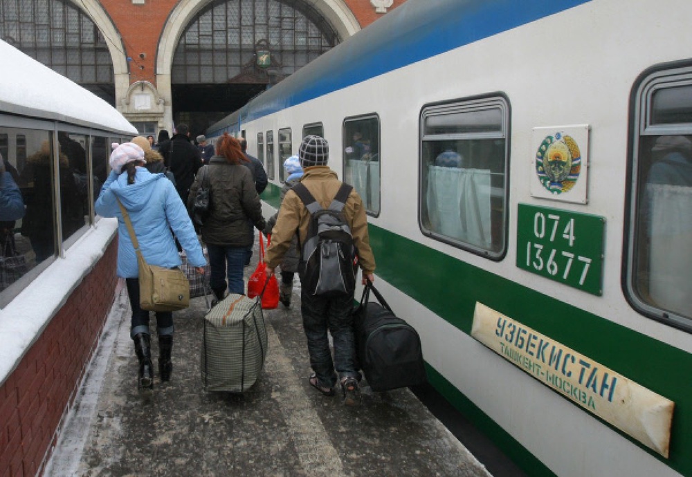 Поезд "Ташкент-Москва" на Казанском вокзале. Фото ©РИА Новости