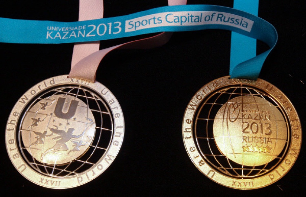 Медали Всемирной летней Универсиады 2013 года в Казани. ©Фото РИА Новости