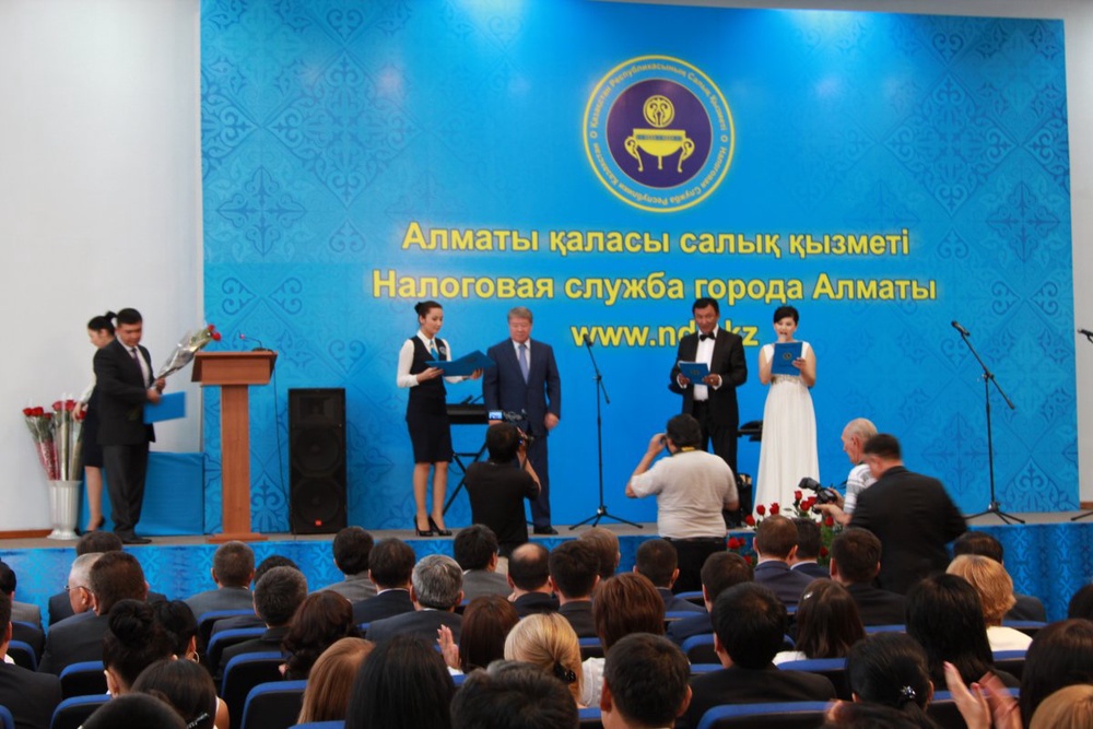 Торжественное мероприятие, посвященное 22-летию образования налоговой службы в Казахстане.
Фото ©Владимир Прокопнко