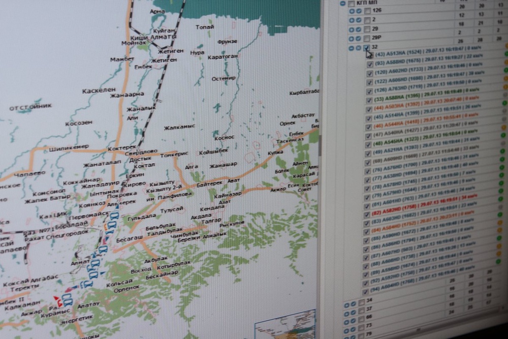 Электронная карта системы общественного транспорта Алматы. Фото ©Алишер Ахметов