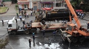 У сгоревшего бензовоза в Алматы было неисправно рулевое управление
