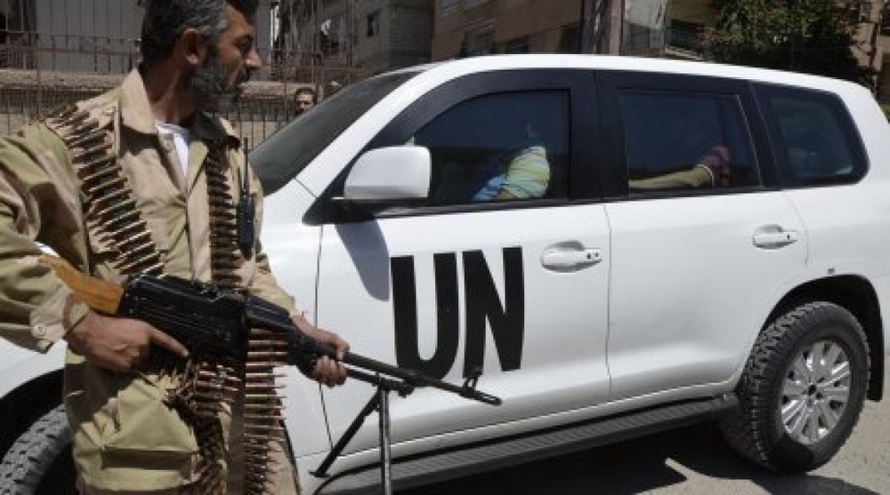 Конвой ООН в Дамаске. фото ©REUTERS