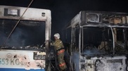 Пассажирский автобус загорелся в Жамбылской области