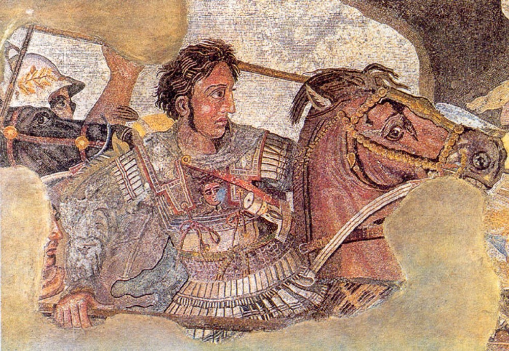 Древняя фреска с изображением Александра Великого