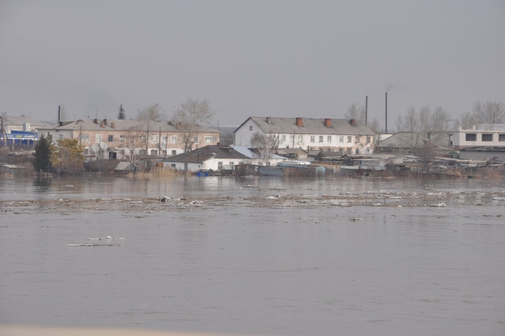 Потопленный поселок Атбасар. Фото Пресс-служба акима Акмолинской области 