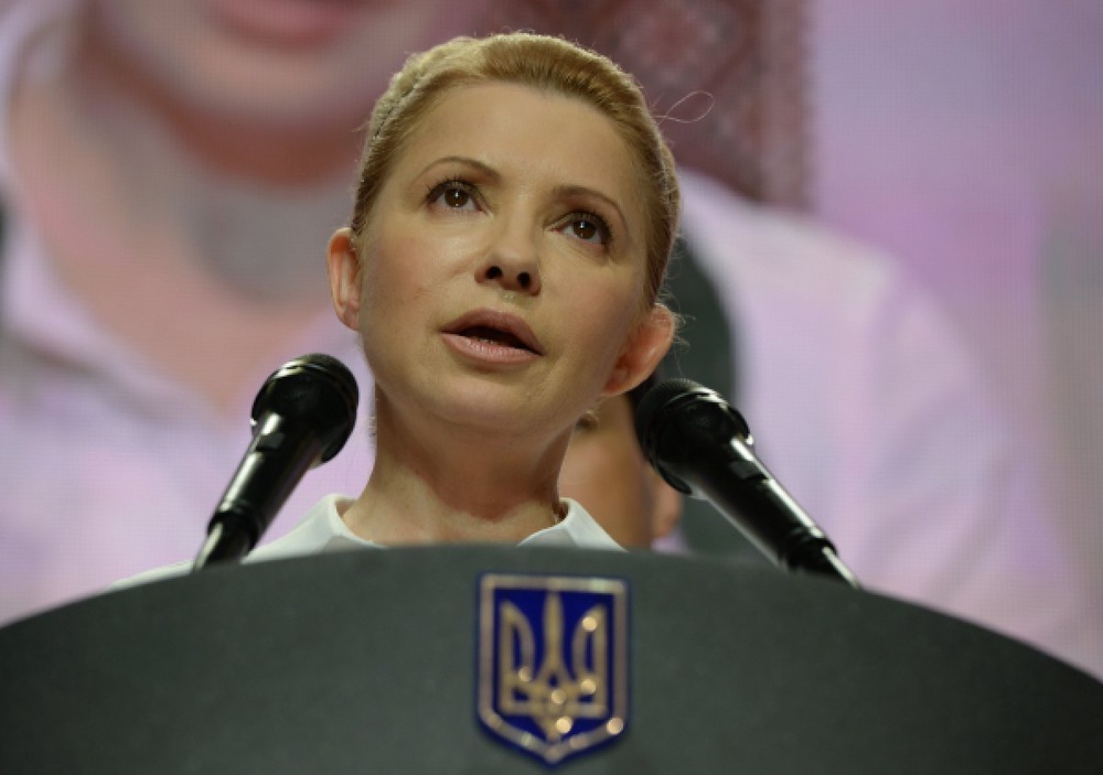 Юлия Тимошенко в своем избирательном штабе после окончания голосования на выборах президента Украины. Фото ©РИА Новости