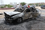 Автомобиль загорелся и взорвался в Актау
