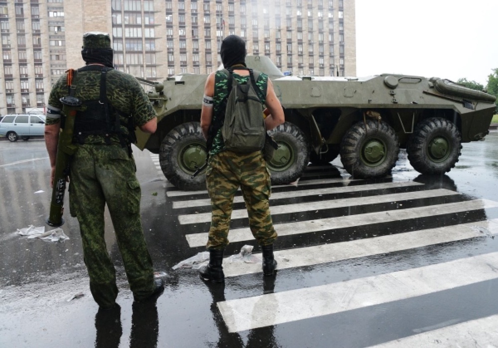 Бойцы батальона "Восток" в Донецке. Фото РИА Новости