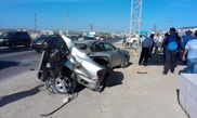 В Актау в результате ДТП автомобиль разорвало пополам