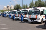 Центр медицины катастроф Казахстана получил новую партию реанимобилей Hyundai