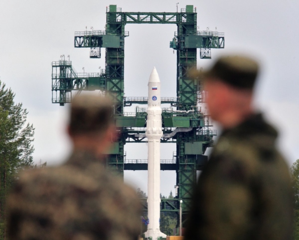 Ракета космического назначения легкого класса "Ангара-1" на космодроме Плесецк. ©РИА Новости