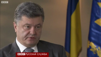 Петр Порошенко дает интервью программе HARDTalk. © bbc.co.uk