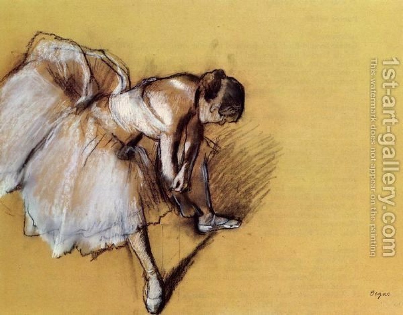Картина "Танцовщица, поправляющая туфельку". Фото с сайта 1st-art-gallery.com