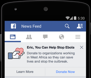 На Facebook появится кнопка для пожертвований на борьбу с Эболой