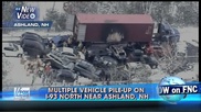 35 автомобилей столкнулись в США из-за гололеда